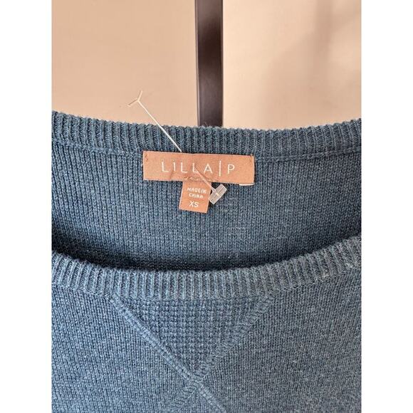 Lilla P Blue Sweater Long Sleeve Dress - Picture 4 of 4